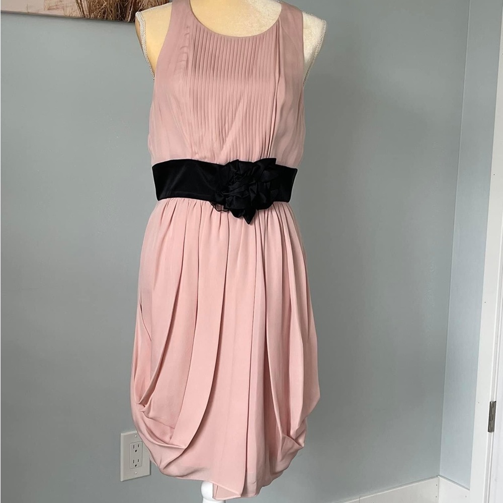 Beautiful BCBG dress!!! Worn once. size 10 pink. medium/small person